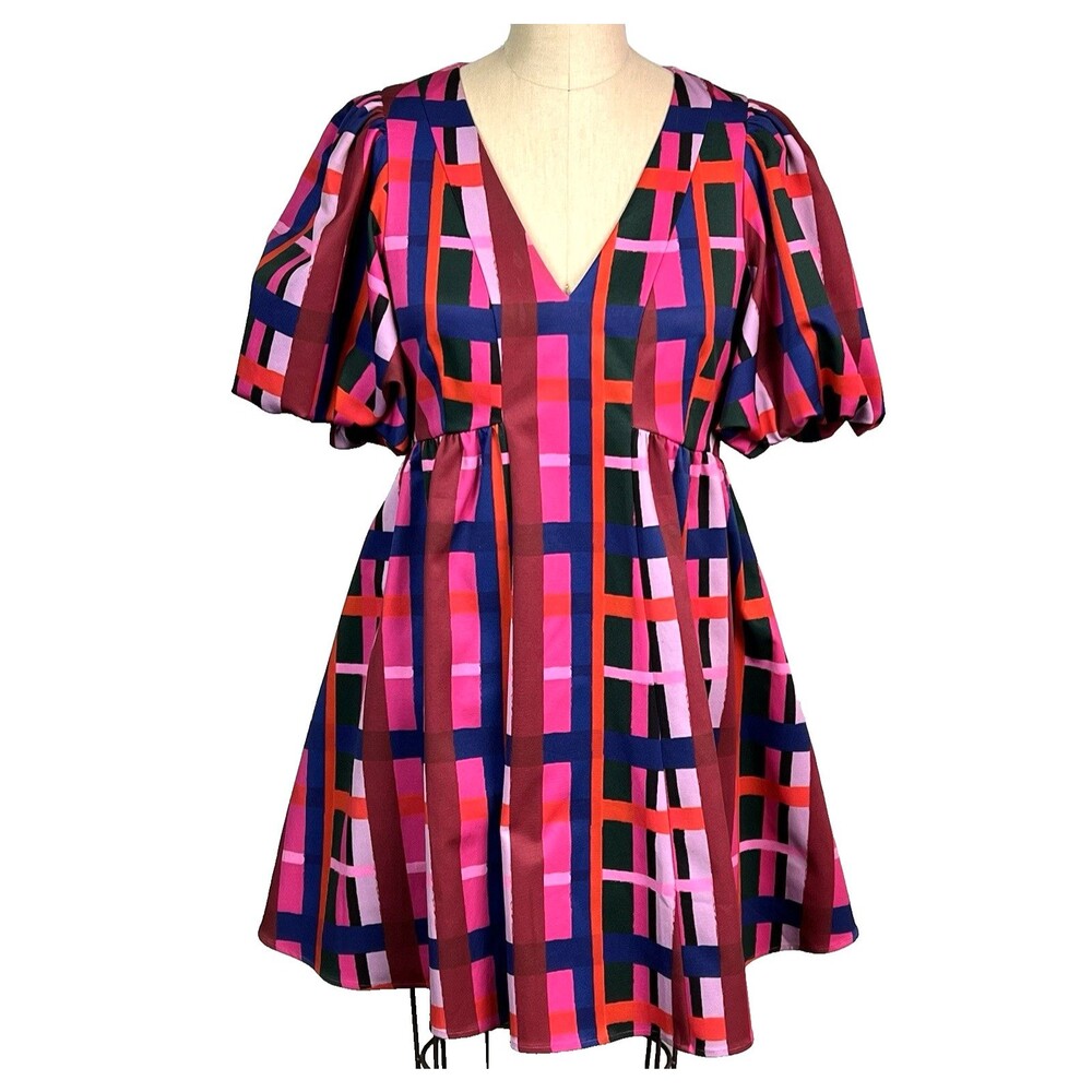 Plaid Kilby Mini Dress In Plaid Please Crosby Mollie Burch Holiday Pockets Sz XS